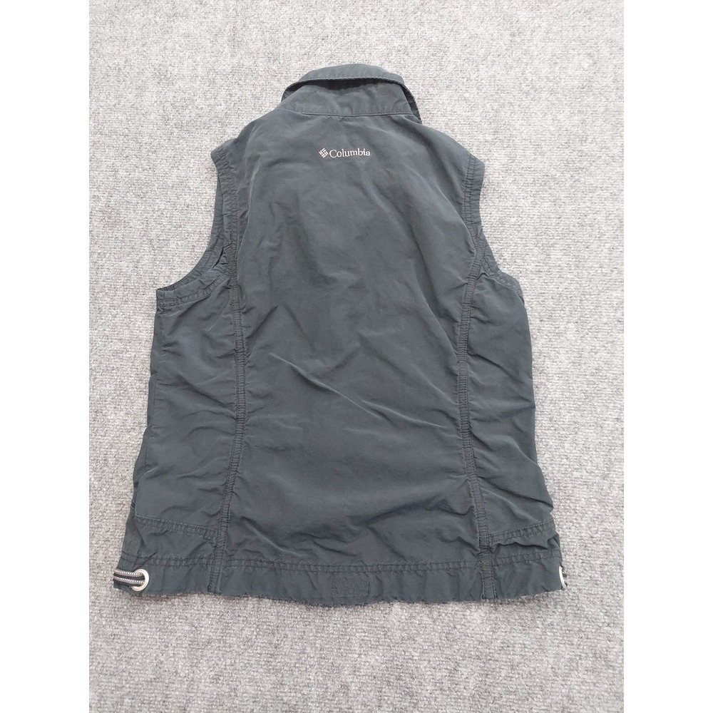 Columbia Omni Shade Vest Women Small Black Full Zip Sleeveless Drawstring Hiking - Picture 3 of 14